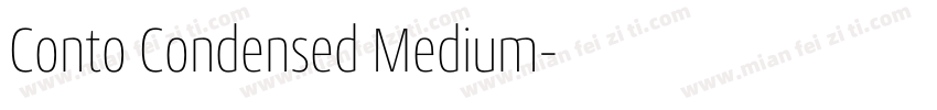Conto Condensed Medium字体转换